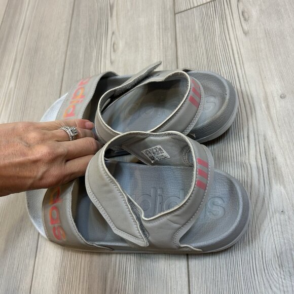 Adidas Adilette Womens size 8 Touch-Fasten Comfort Beach Sandals FY8166 Gray - Picture 7 of 7